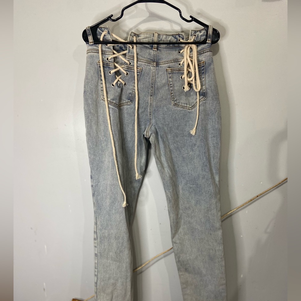 Tie up jeans